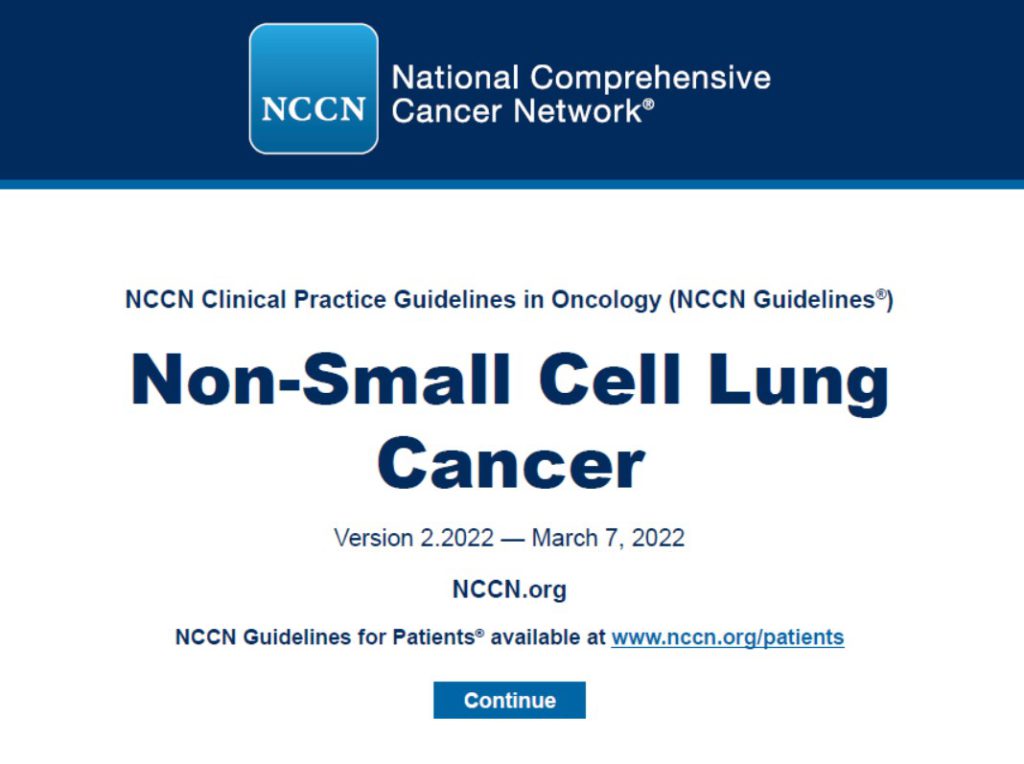非小细胞肺癌2022指南