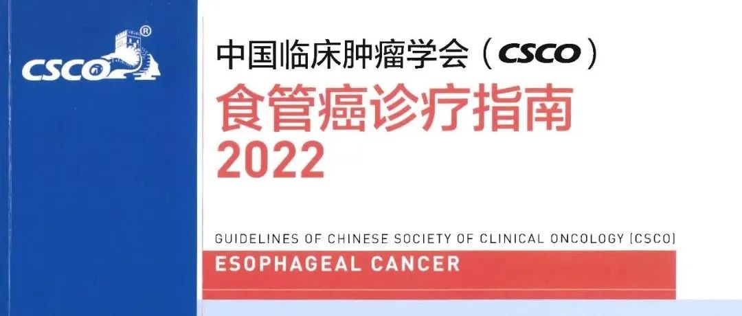 CSCO食管癌诊疗指南2022版